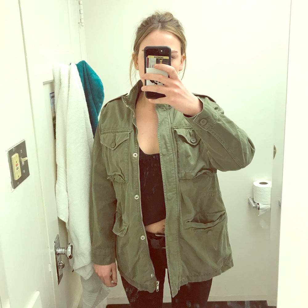 Topshop Army Green Jacket